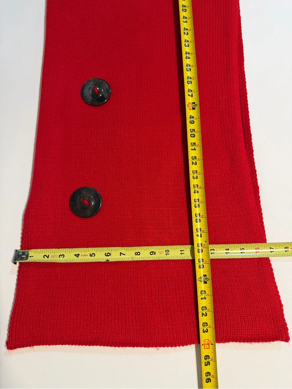 Large button scarf wrap sweater versatile multi way style cherry red winter cozy